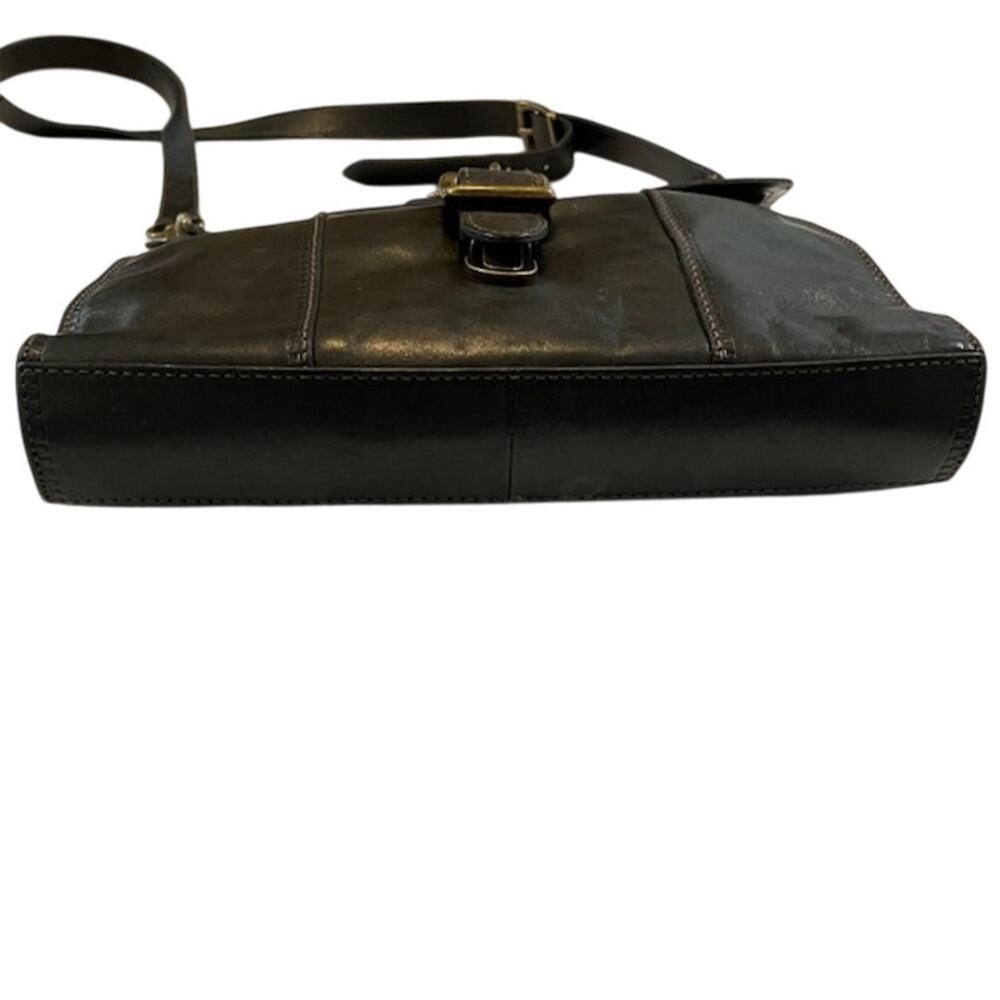 Fossil VTG Revival Flap, Black Leather Crossbody Bag - Picture 5 of 11